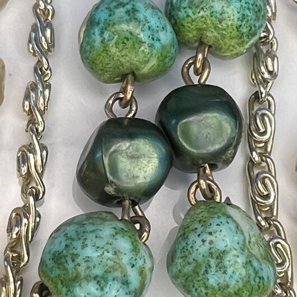 Vintage Signed ART Parure Set Necklace Bracelet Earrings - Picture 9 of 16